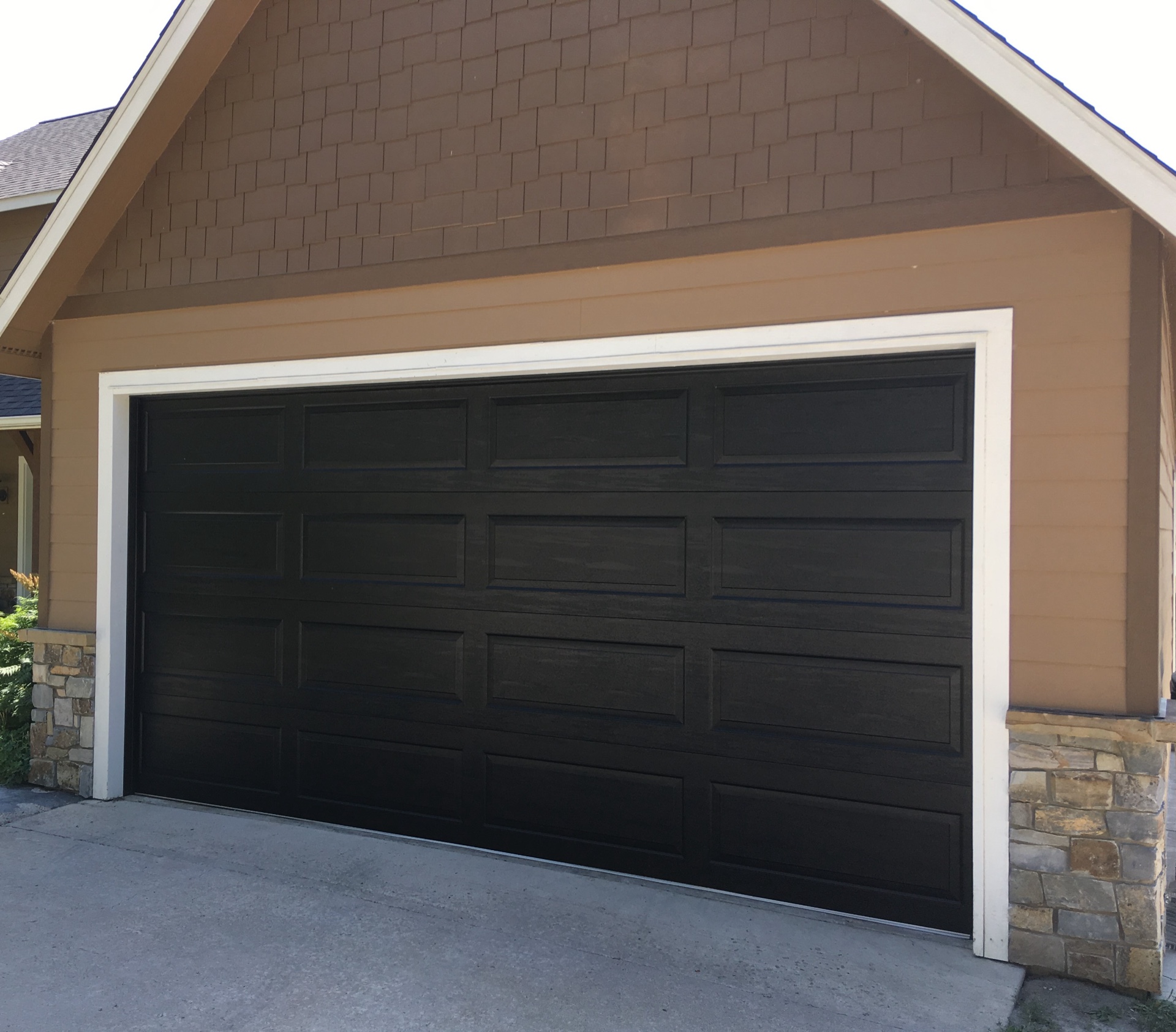 Custom wood garage door